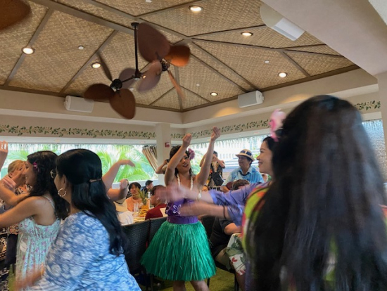 参加してのフラダンス