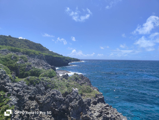 景色を見ながら昼食