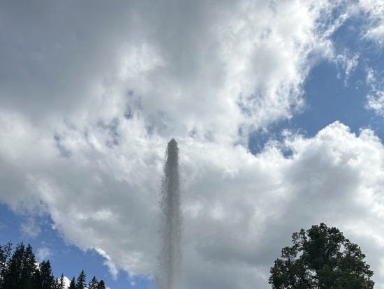 リーダーホーフ城での噴水