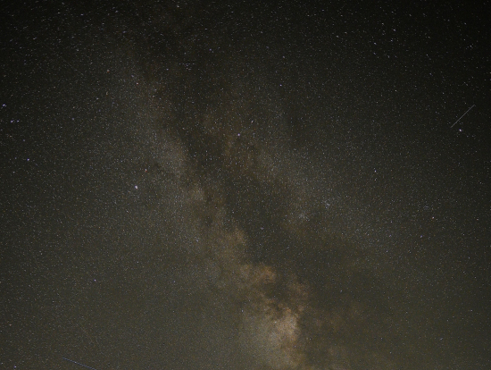 モニュメントバレーでの天の川(ホテル横の空き地から）