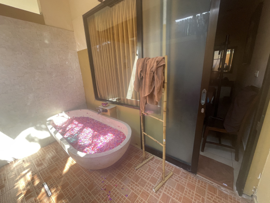 お花のバスが気持ちよかったです