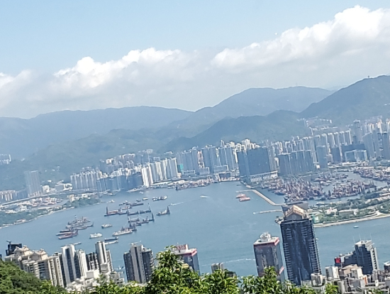 ヴィクトリアピークから香港を一望