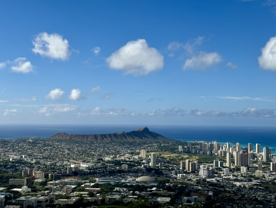 展望台からのダイヤモンドヘッド⛰️