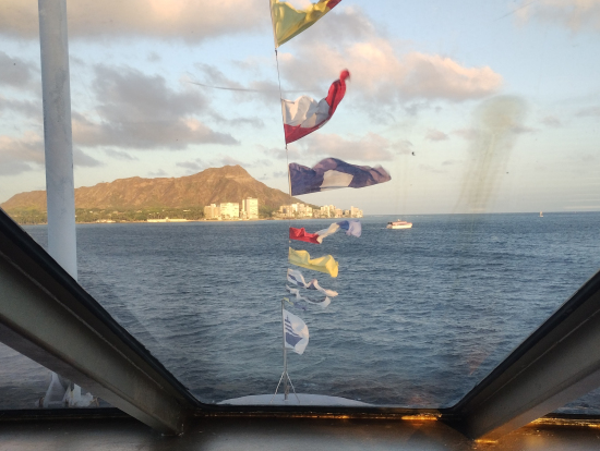 船上からのダイヤモンドヘッド