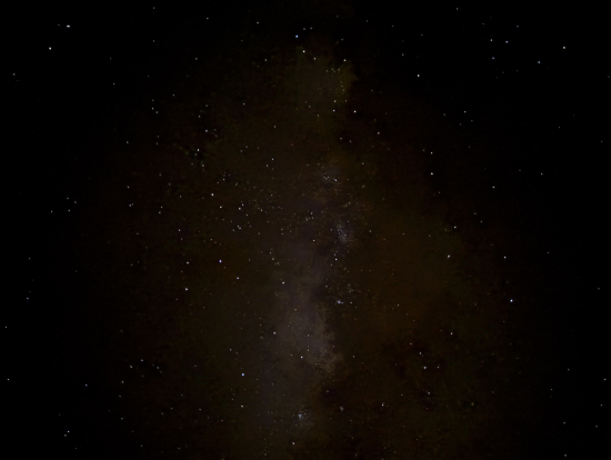 iPhoneの撮影でこの満点の星空