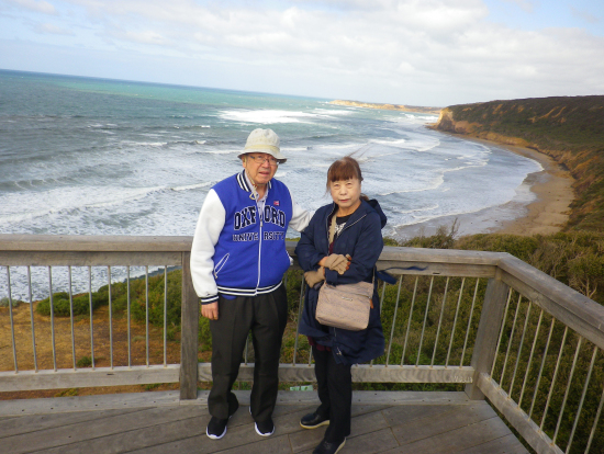 グレートオーシャンロードの美しい海岸で!