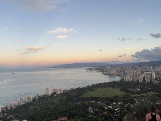 ダイアモンドヘッド山頂からの景色