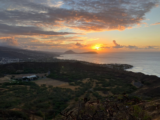 綺麗な朝日が見れました
