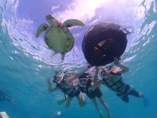 家族で初シュノーケリング