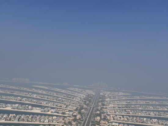 54階からのガラスなしのパームジュメイラ