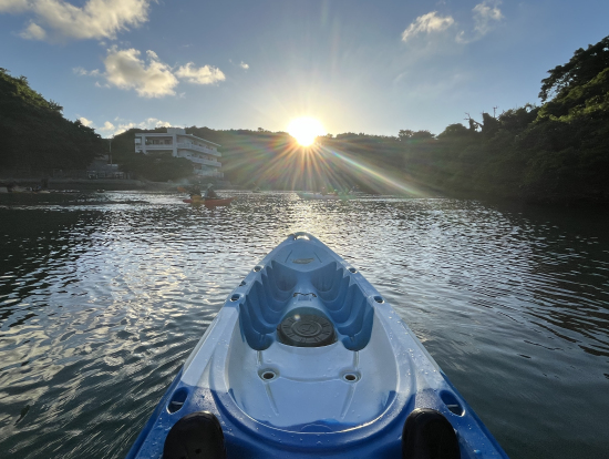オレンジ色の空になる前はこんな感じ。