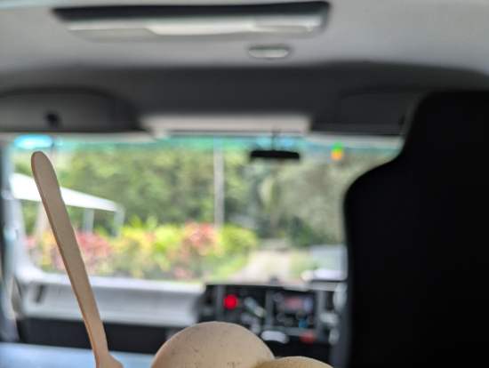 帰りのアイスはとてもおいしかったです!