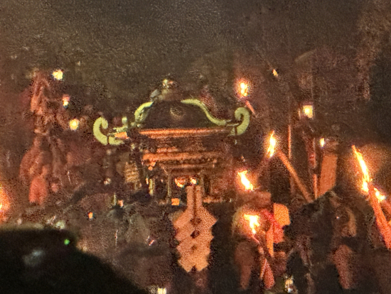 仁王門から降りてきた神輿