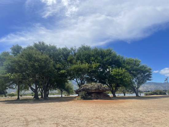 バランスロック(岩を触りながら写真撮ってくれます)