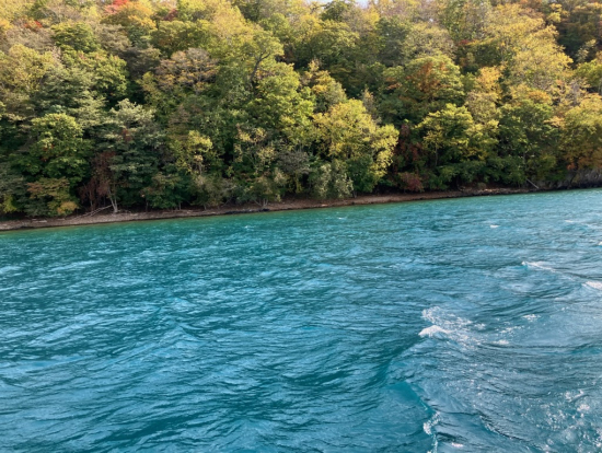 支笏湖観光船からの景色