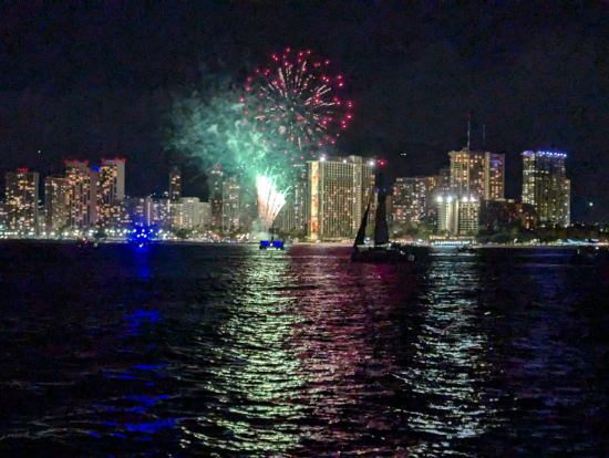 ヒルトンホテルの花火1