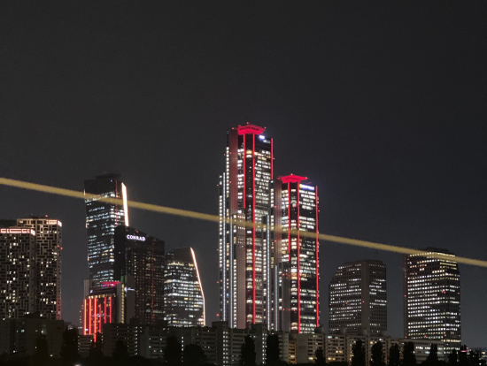 夜景は天気が良かったので、よく見えました。